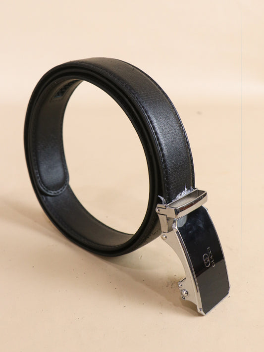 Black Faux Leather Belt For Men's MB17