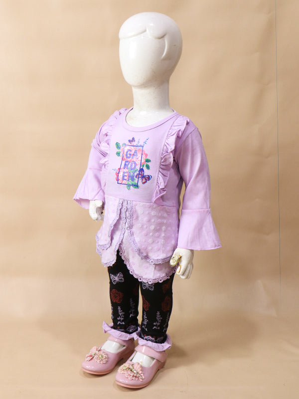 1Yr - 4Yrs Garden Light Purple Suit For Girls BGF GS50