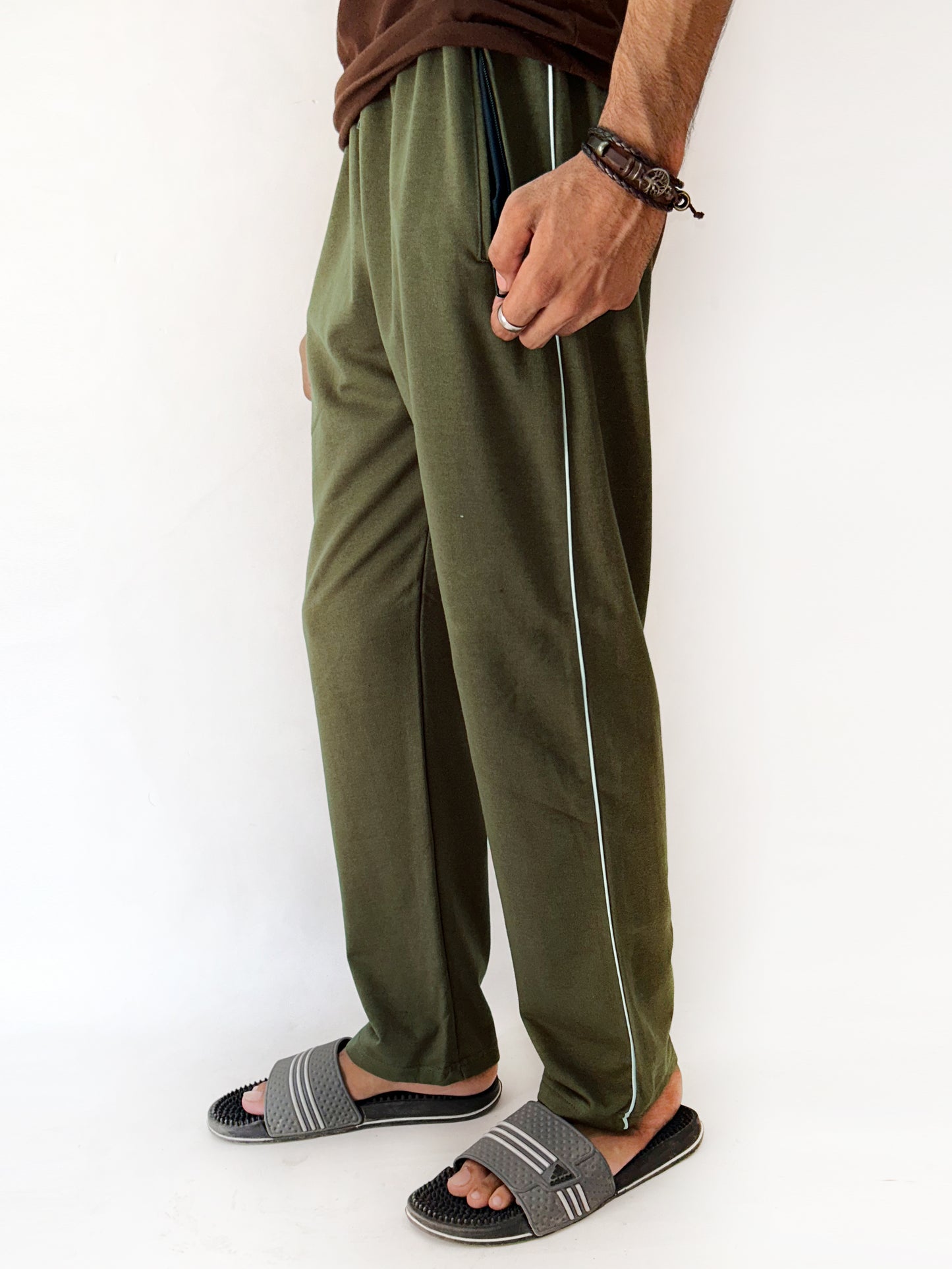 Dark Green Plain Trouser For Men's MT96