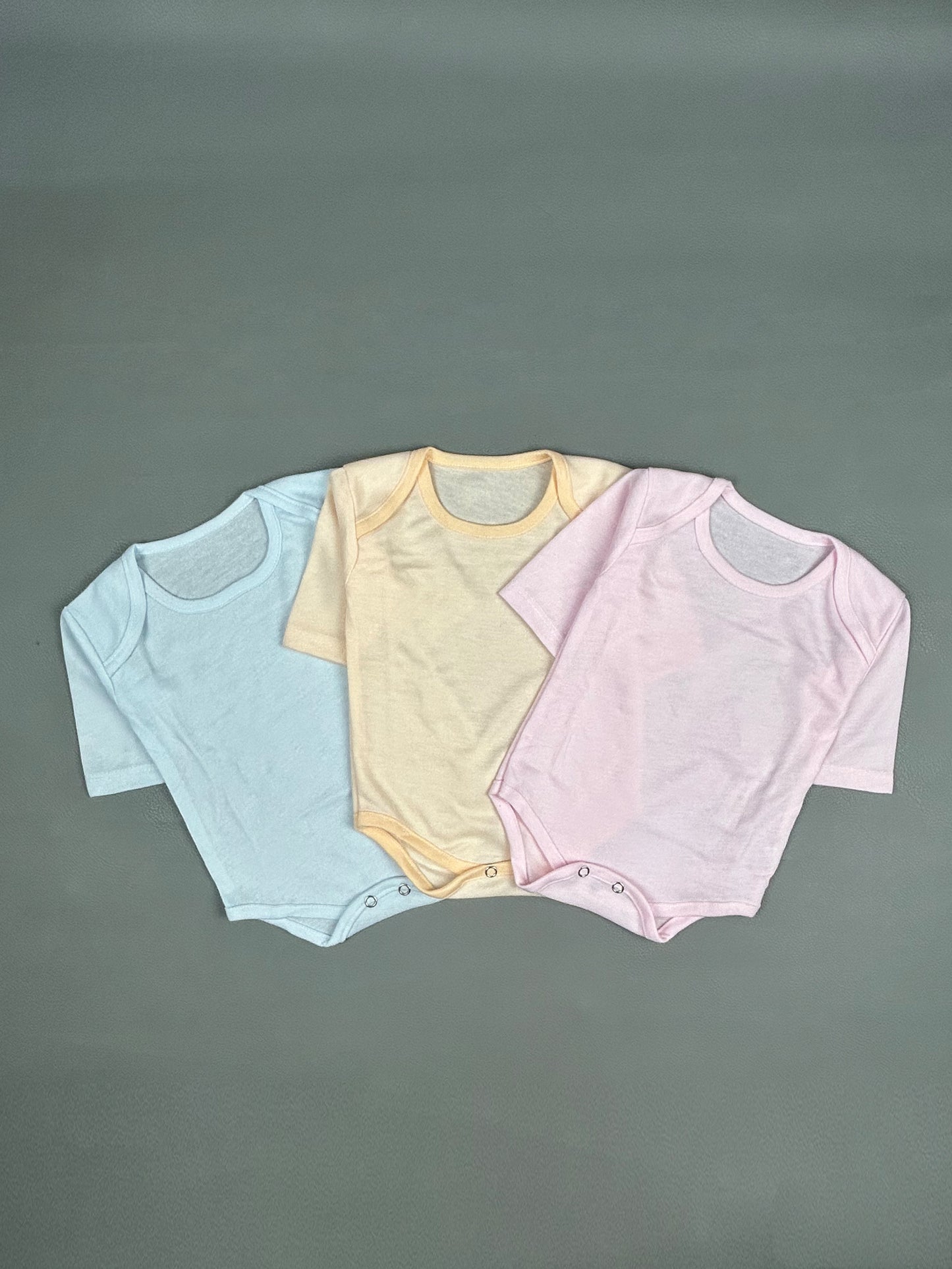 0Mth - 3Mth Pack of 3 Multicolor Body Suit For Newborns