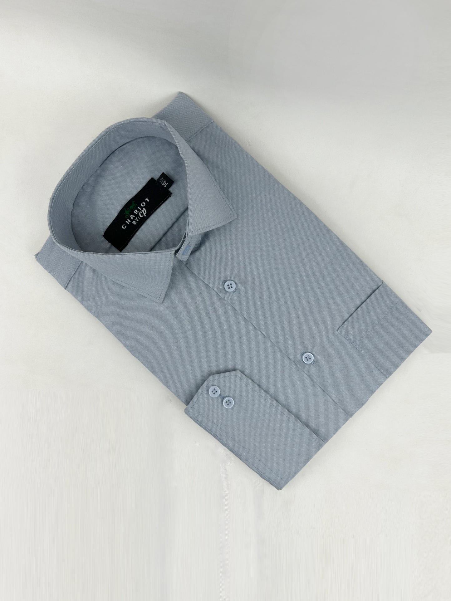 Light Blue Formal Dress Shirt For Men ZH MFS220