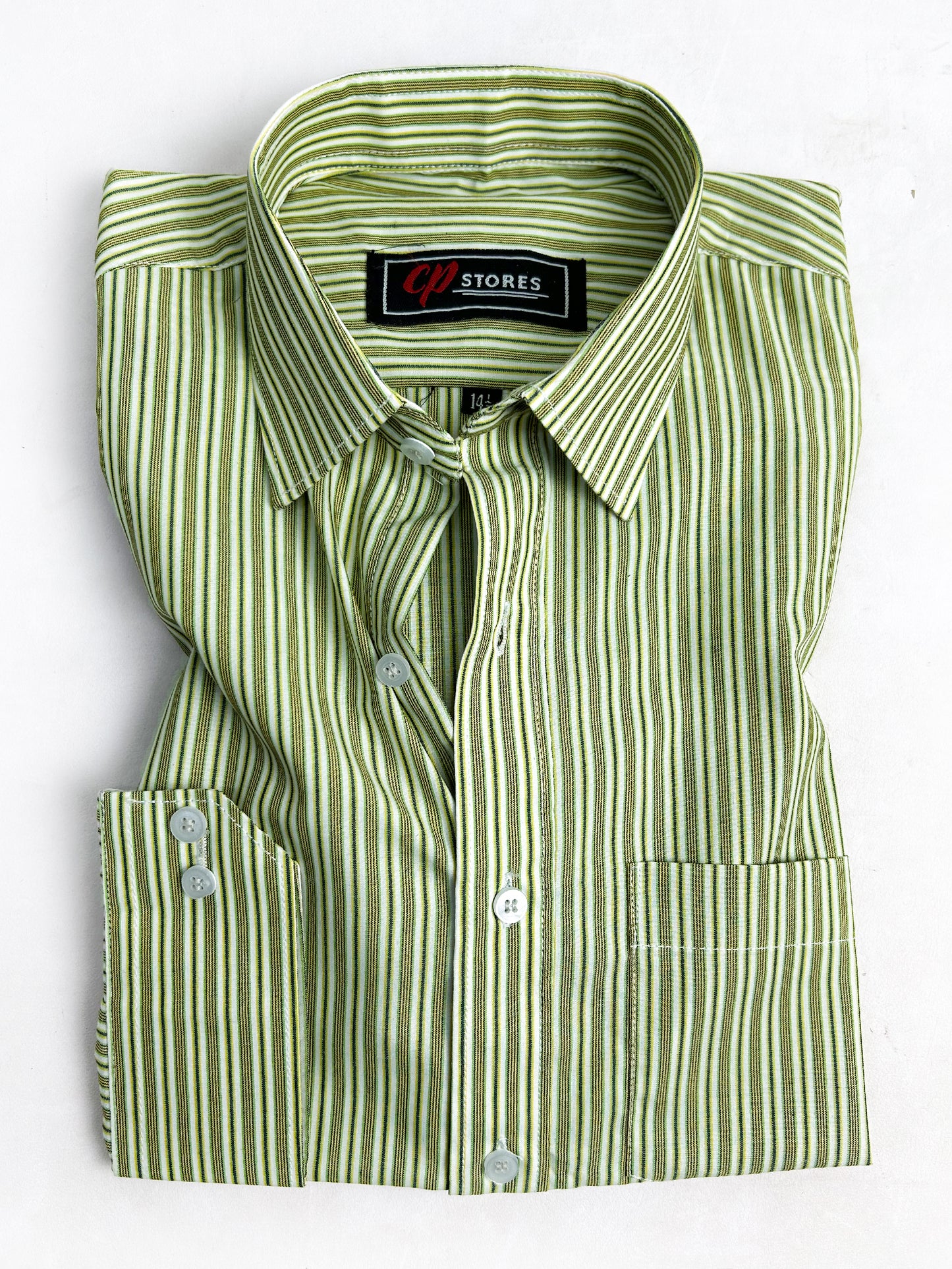 Green Lines Formal Dress Shirt For Men AN MFS108