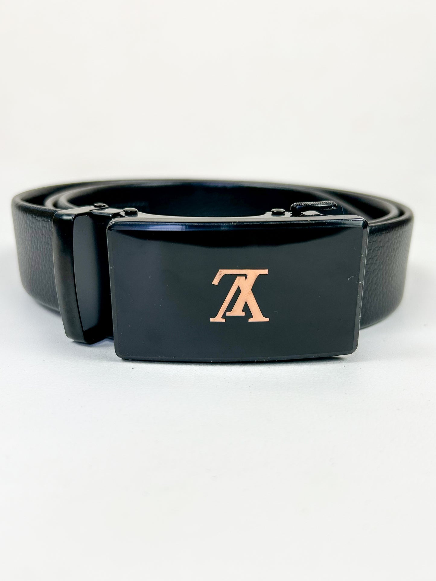 Black Faux Leather Belt For Men MB40