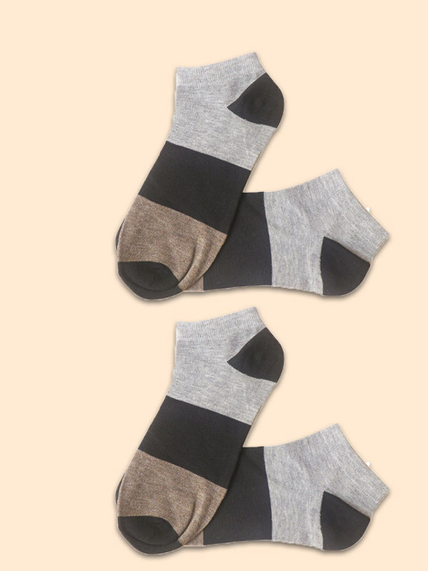 Pack Of 2 Multicolor Ankle Socks for Men MS18