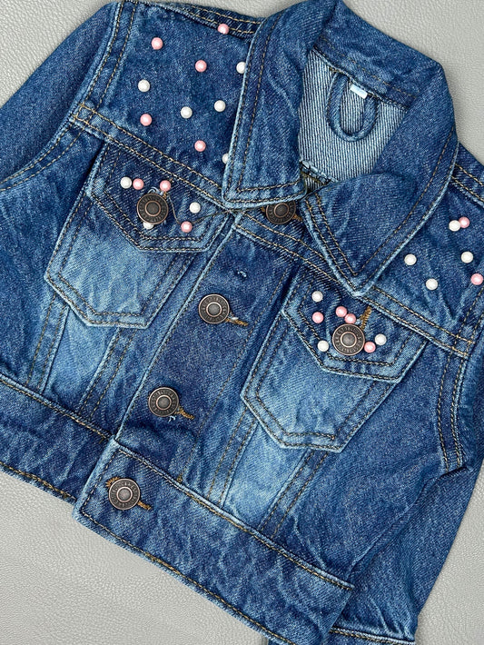 2Yrs- 6Yrs Faded Blue Denim Jacket For Girls KJ35