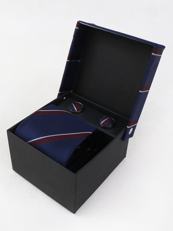 TBS01 3Pcs Tie Gift Box Tie Cuff-Link Pocket Square