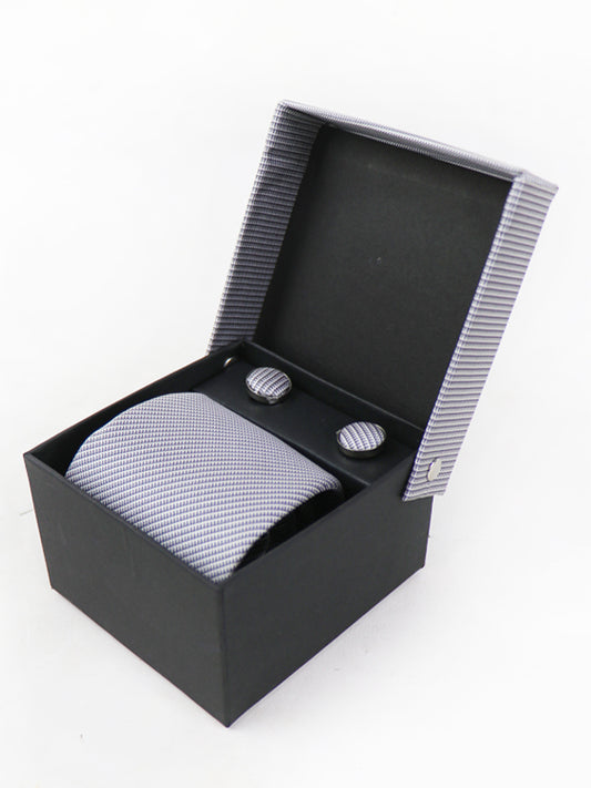 TBS49 3Pcs Tie Gift Box Tie Cuff-Link Pocket Square