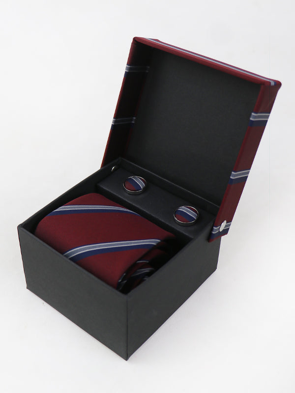 TBS03 3Pcs Tie Gift Box Tie Cuff-Link Pocket Square