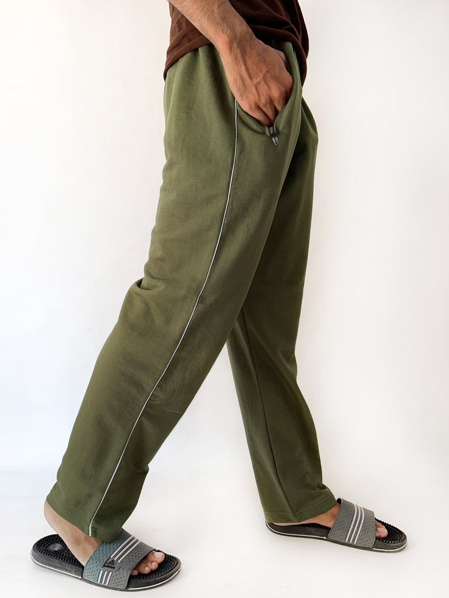 Green Plain Trouser For Men's MT95