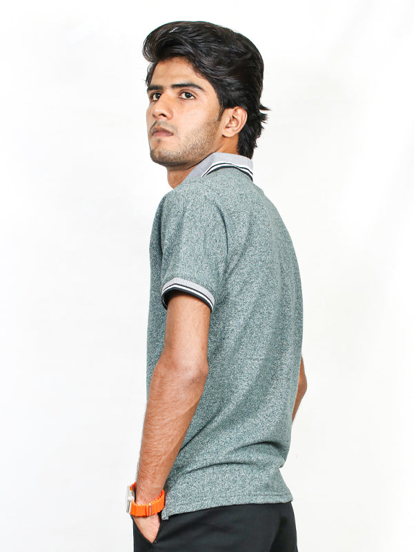 Men's Paddy Curved Polo T-Shirt Green