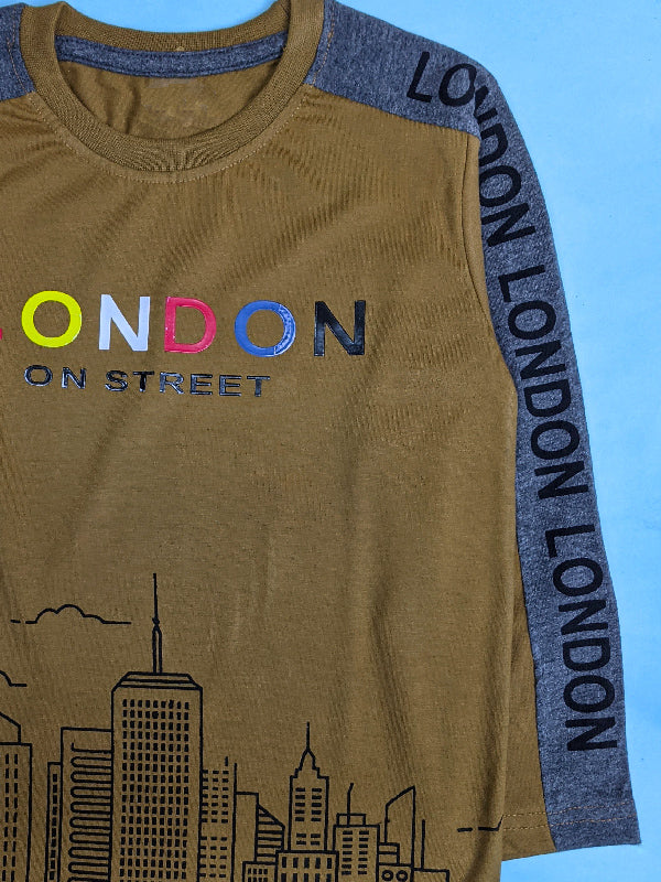 5Yrs - 10Yrs London Brown T-Shirt For Boys SK BTS10