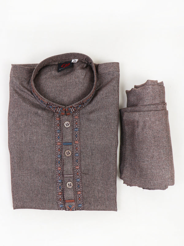 AM 366 Boys Kurta Pajama Suit 2Yrs - 14Yrs Light Brown