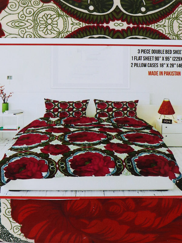 MUF 3Pc Double Bed Sheet BS-21