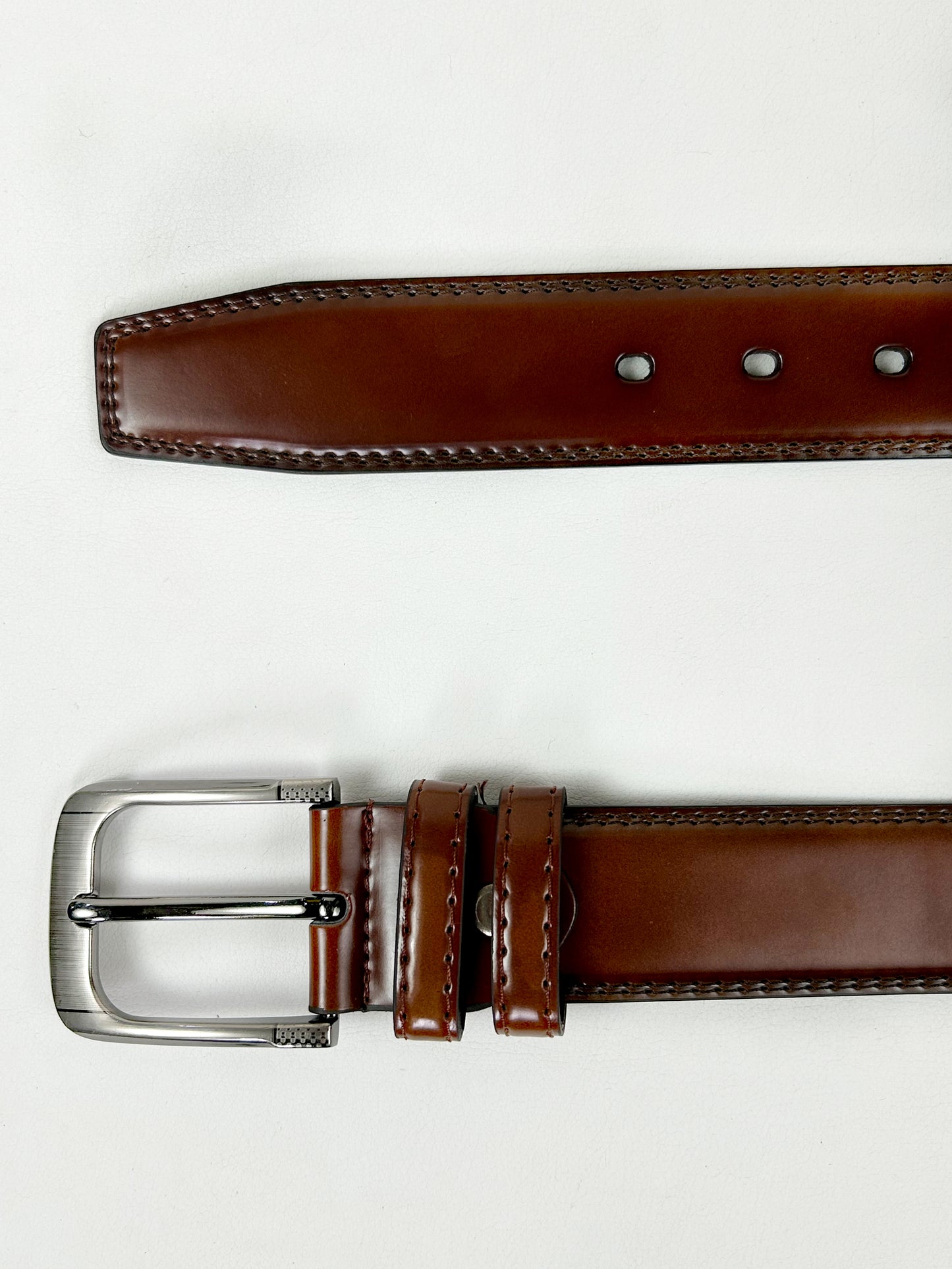 Deep Brown Faux Leather Belt For Men MB52