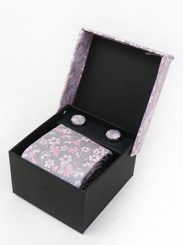 TBS06 3Pcs Tie Gift Box Tie Cuff-Link Pocket Square