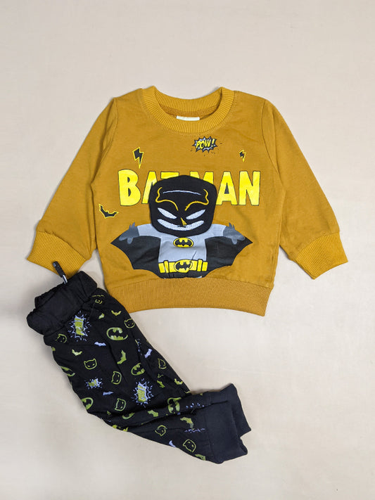 3Mth - 9Mth Batman Mustard Baba Suit For Newborns NBS147