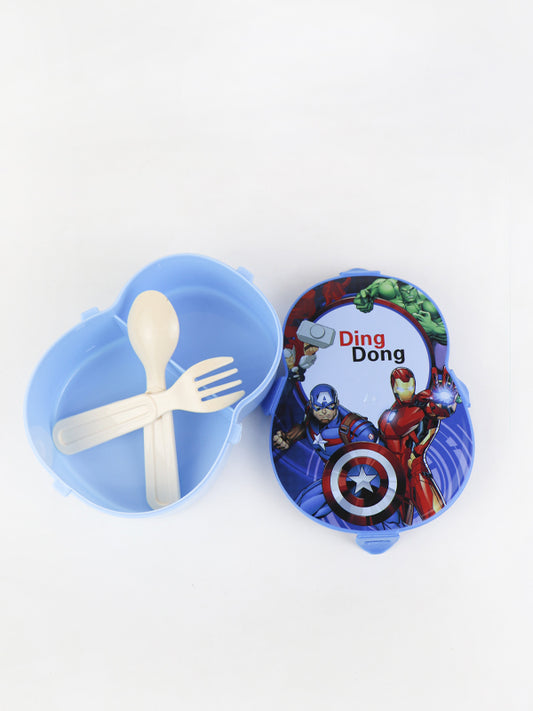 Kids Ding Dong Lunch Box with Fork & Spoon CA Blue
