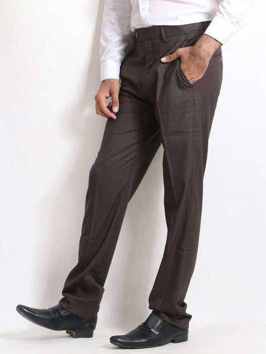 MFP17 Men's Formal Dress Pant Dark Brown