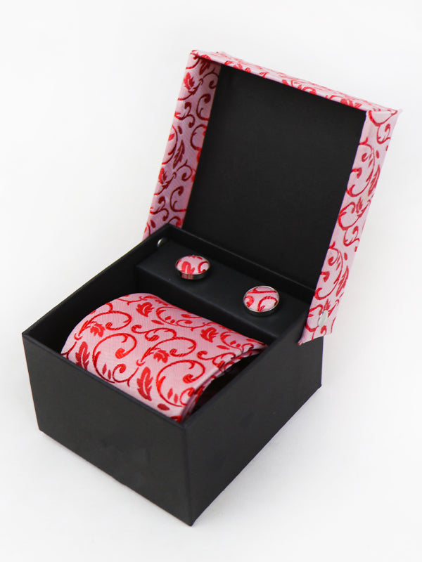 TBS15 3Pcs Tie Gift Box Tie Cuff-Link Pocket Square