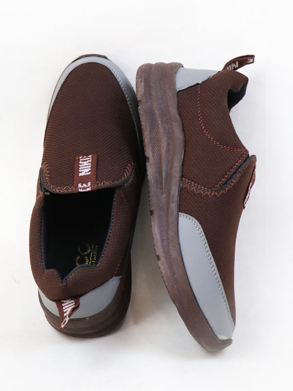 MJS41 Men's Slip-On Shoes Brown