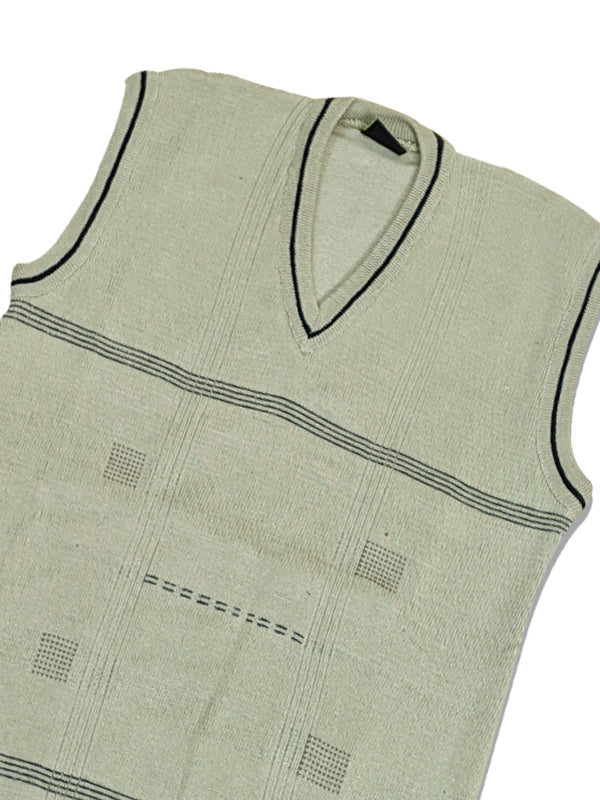 Beige Sleeveless Sweater for Men MSW05