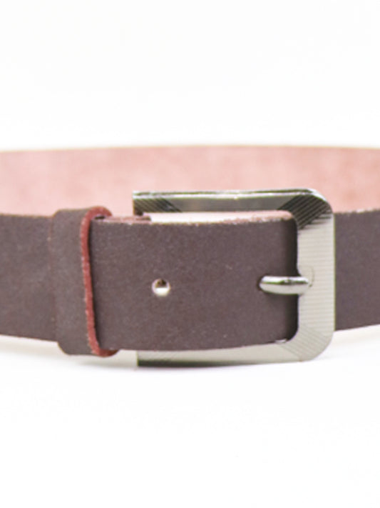 Light Brown Leather Slim Belt