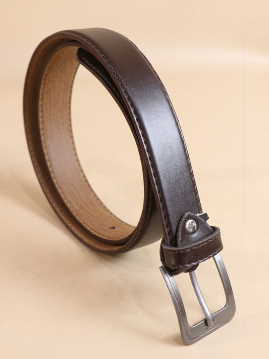 Dark Brown Faux Leather Belt For Men's MB24