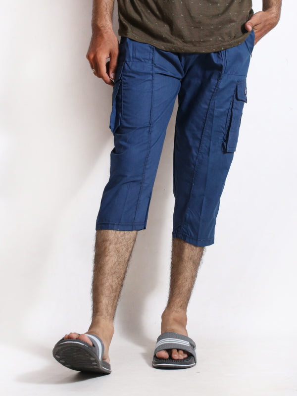 HG Cargo 3-QTR Cotton Short for Men Navy Blue MS33
