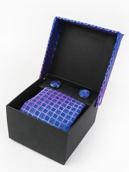 TBS52 3Pcs Tie Gift Box Tie Cuff-Link Pocket Square