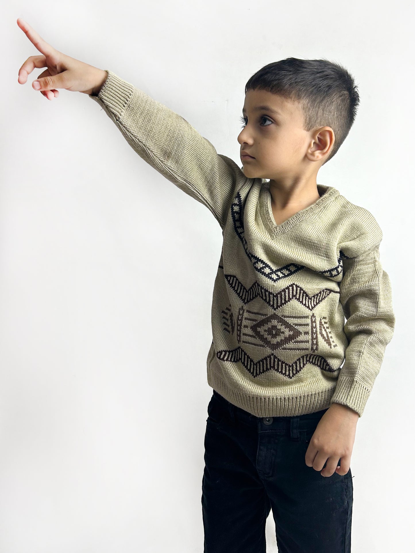 2Yrs -4Yrs Thistle Green Full Sleeve Sweater For Kids KSW17