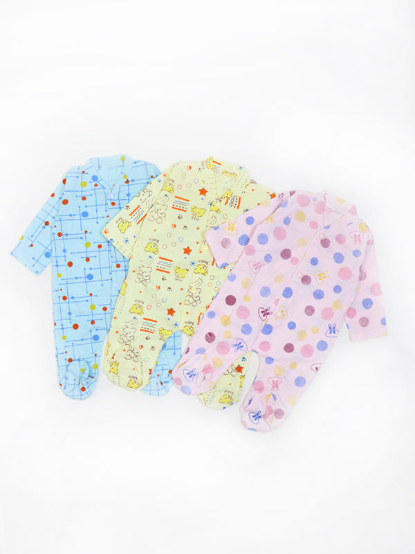 HG Pack of 3 Bodysuit Romper Gift Set 0Mth - 3Mth Multicolor With Booties