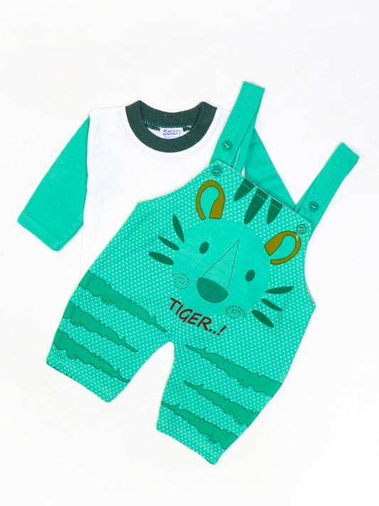 HG Newborn Romper 0Mth - 3Mth Tiger Light Green