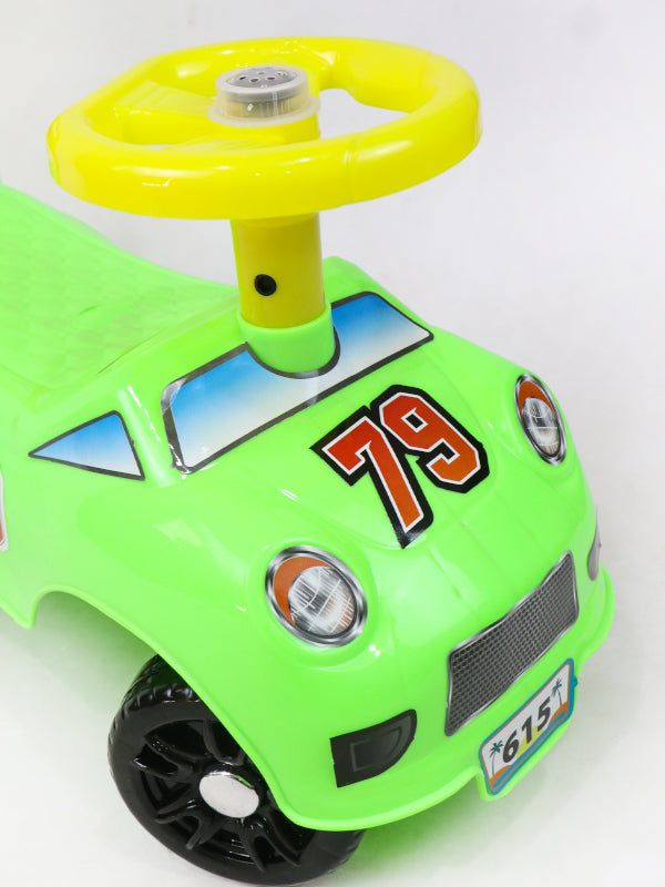 79 Racer 4 Wheel Ride On Push Car For Kids Green