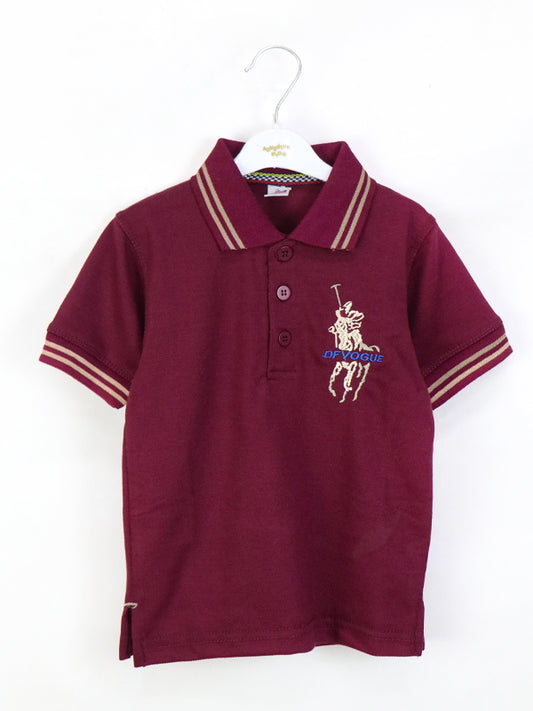 ZV Boys Polo T-Shirt 2.5 Yrs - 8 Yrs Maroon