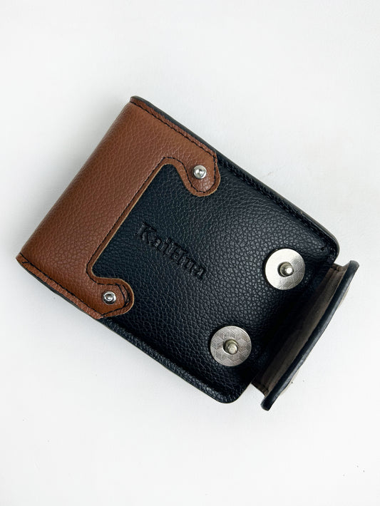 Black Syn-Leather Wallet For Men MW33