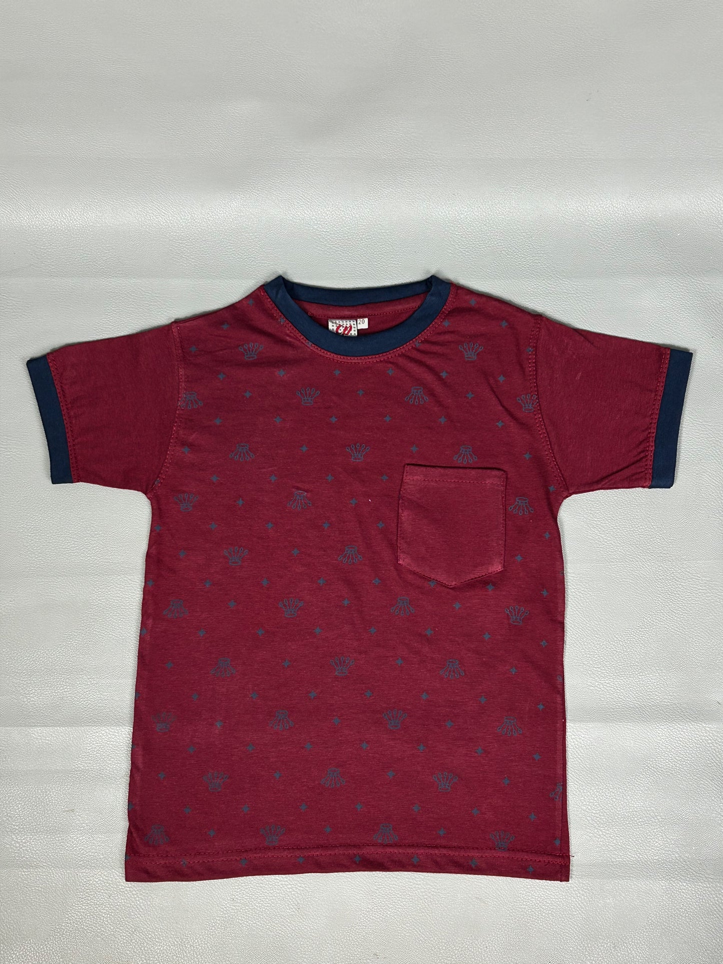 4Yrs - 8Yrs Dark Maroon T-Shirt For Boys BTS53