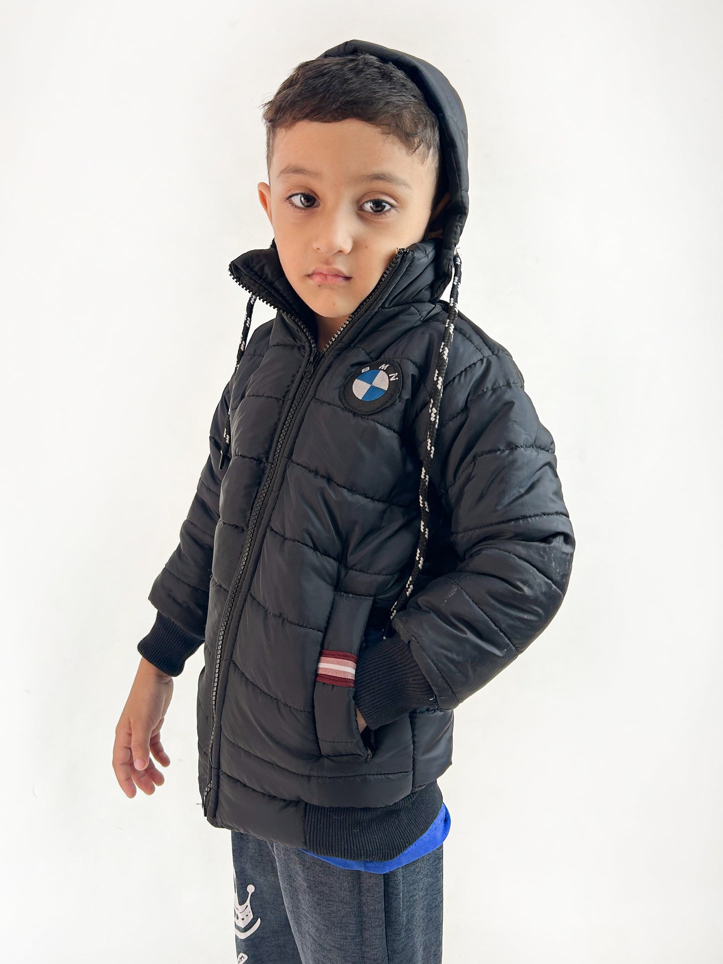 3Yrs - 9Yrs Navy Blue Puffer Jacket For Boys NKG KJ08