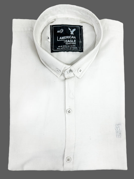 Off White Chambray Casual Shirt For Men MCS92