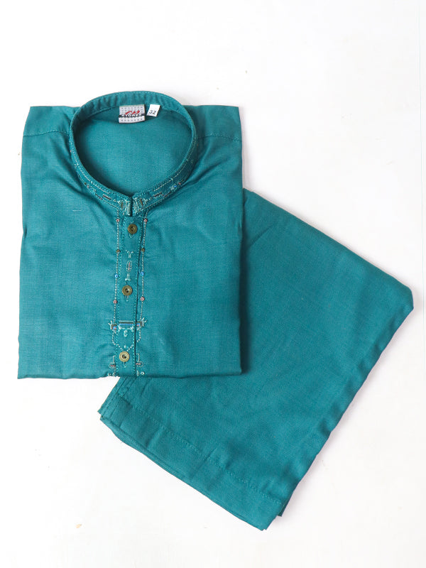 15Yrs - 17Yrs Sea Green Shalwar Kameez Suit For Boys BKS59