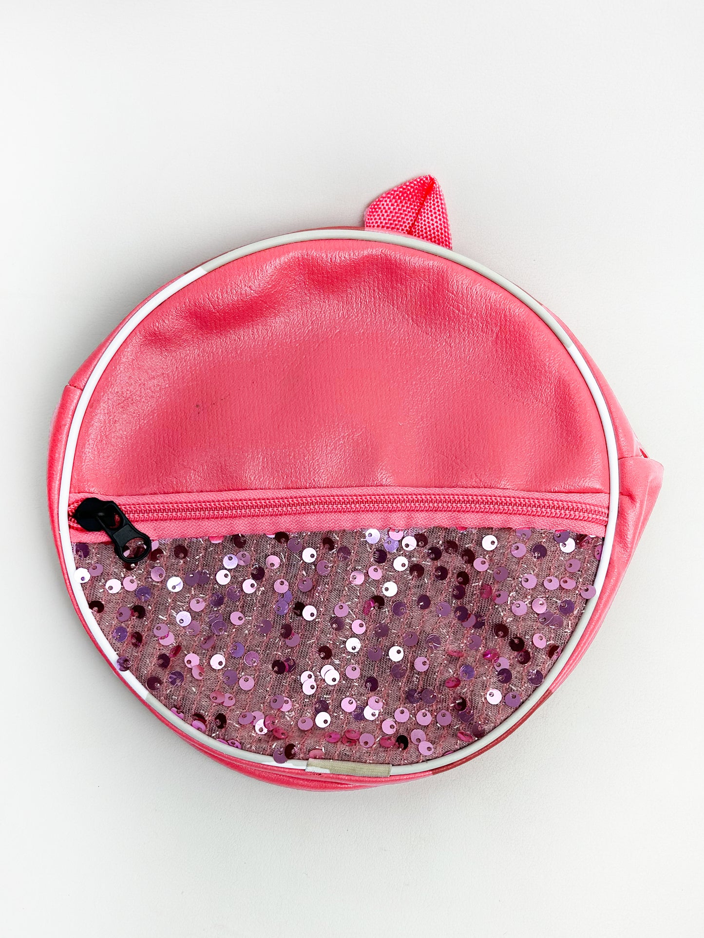 Fancy Round Glitter Bag for Girls Pink