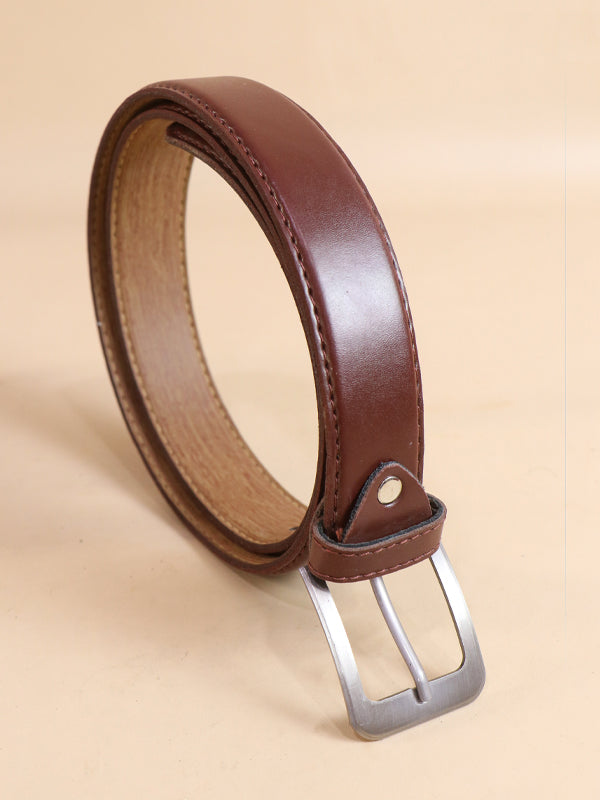 Brown Faux Leather Belt For Men's MB23