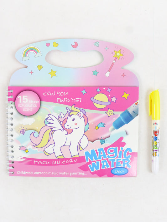 Magic Water Book for Kids Unicon Pink