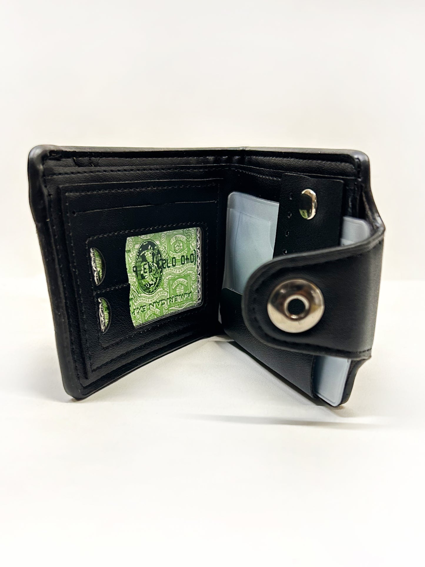 Black Syn-Leather Wallet For Men MW37