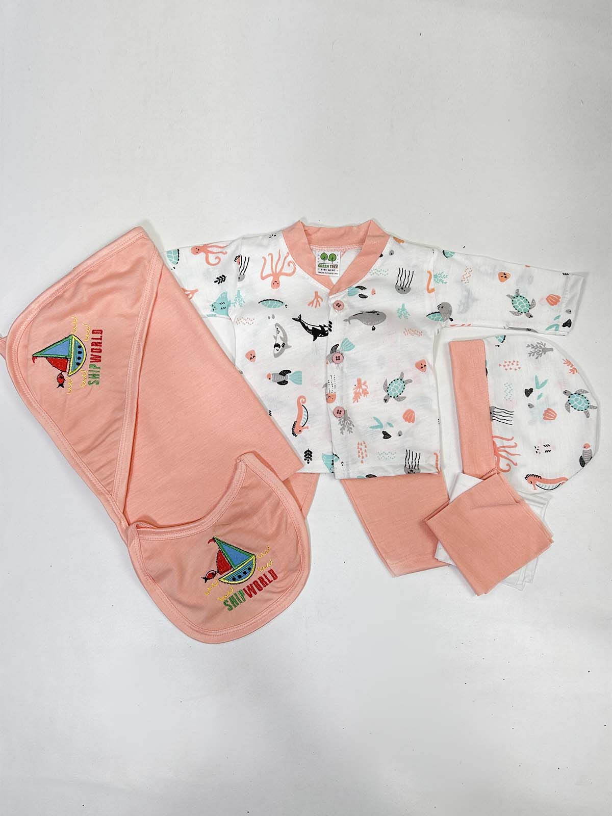 0Mth - 3Mth Orange 5Pcs Gift Set For Newborn HG NBGS249