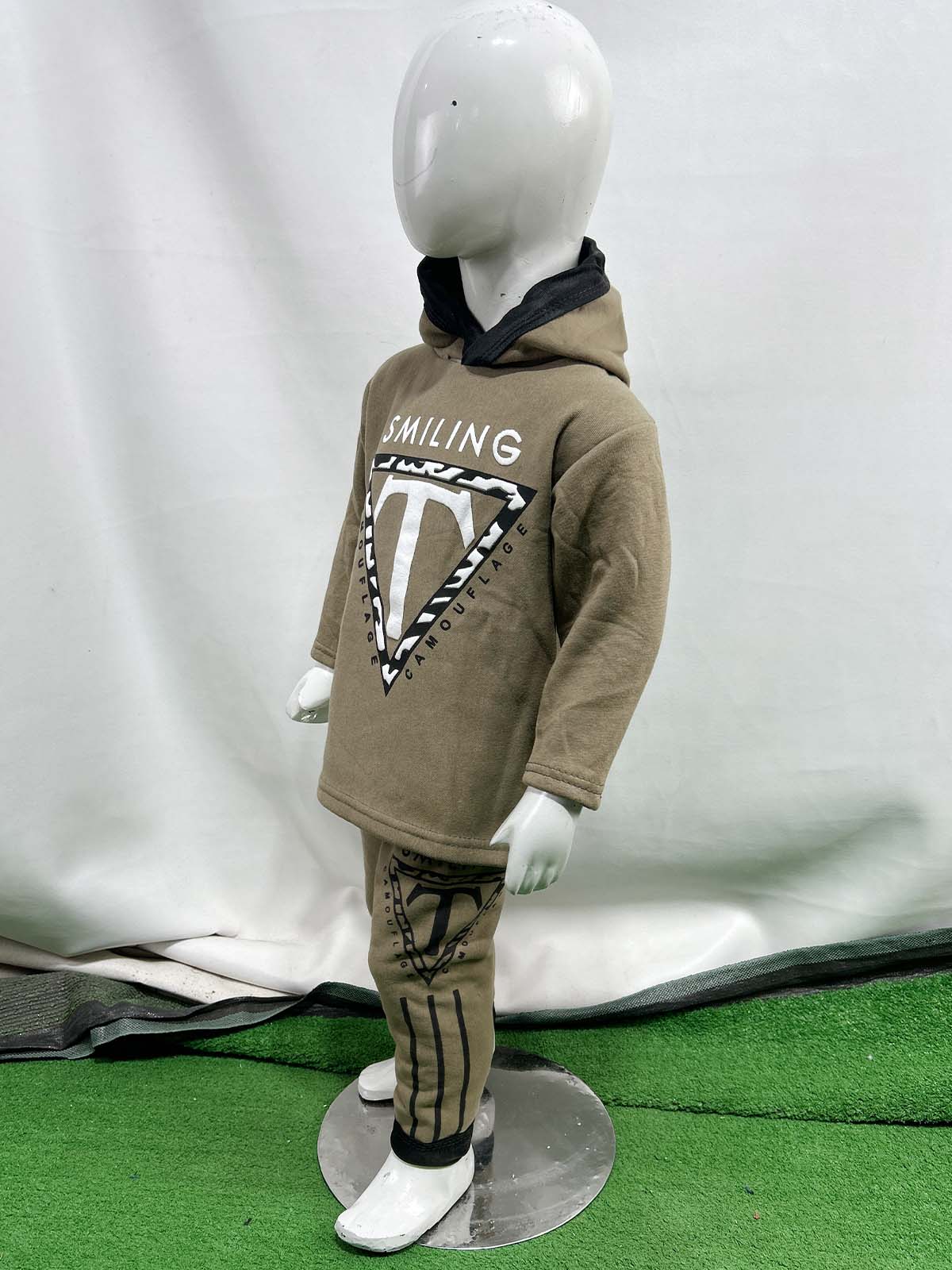 2Yr - 5Yrs Fleece T Brown Suit For Kids SH BS556