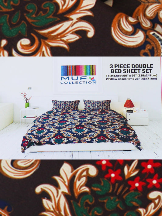 MUF 3Pc Double Bed Sheet M-036
