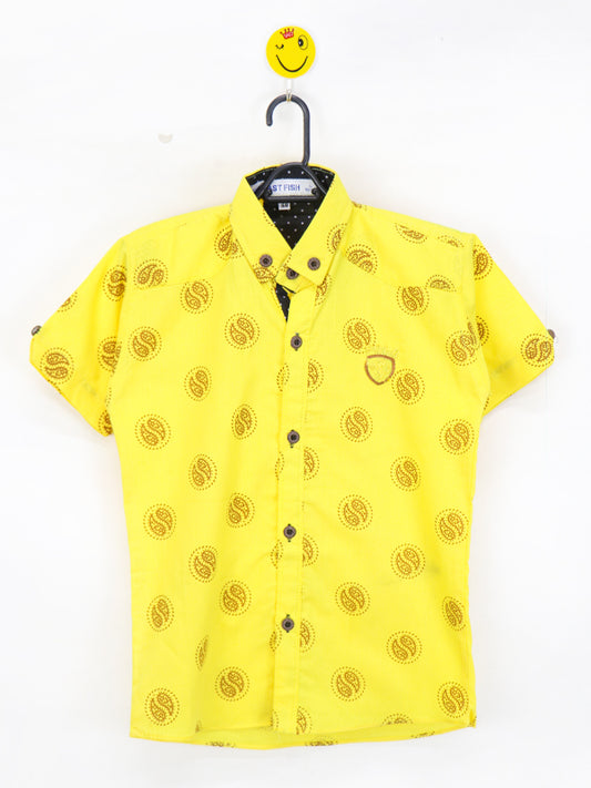 MG Boys Casual Shirt 5Yrs - 10Yrs Polo Yellow