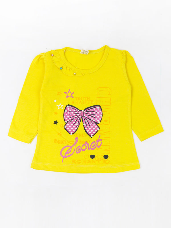 GTS05 MZ Girls T-Shirt 1 Yrs - 4 Yrs Charming Yellow