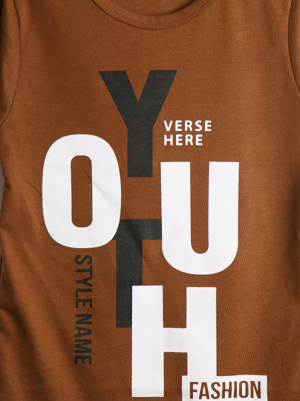 ATT Boys T-Shirt 5 Yrs - 10 Yrs Youth Brown