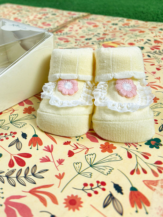 Floral Booties For Newborn NB20